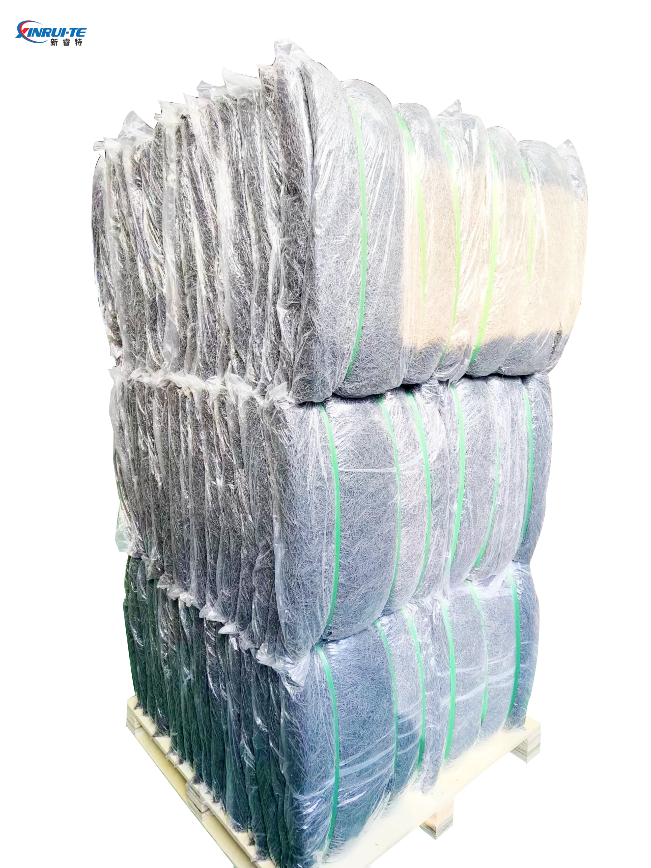  Fibres PP gris en relief haute résistance pour béton pulvérisé